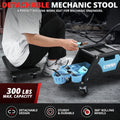 Lockable Rolling Stool for Automotive Mechanic Garage (12X25-1/2")