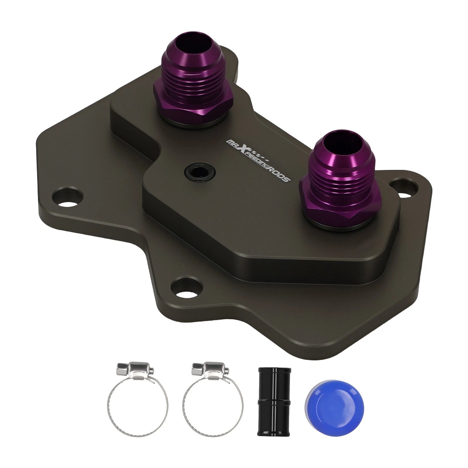 AN10 Sandwich Adapter Kit for VW Audi EA113 (Oil Filter, Aluminum)