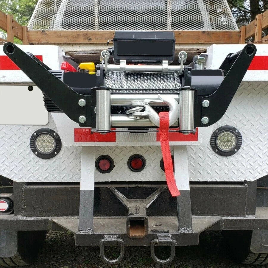 Foldable Winch Mounting Plate for Truck SUV (2" Tow Hitch Receiver)