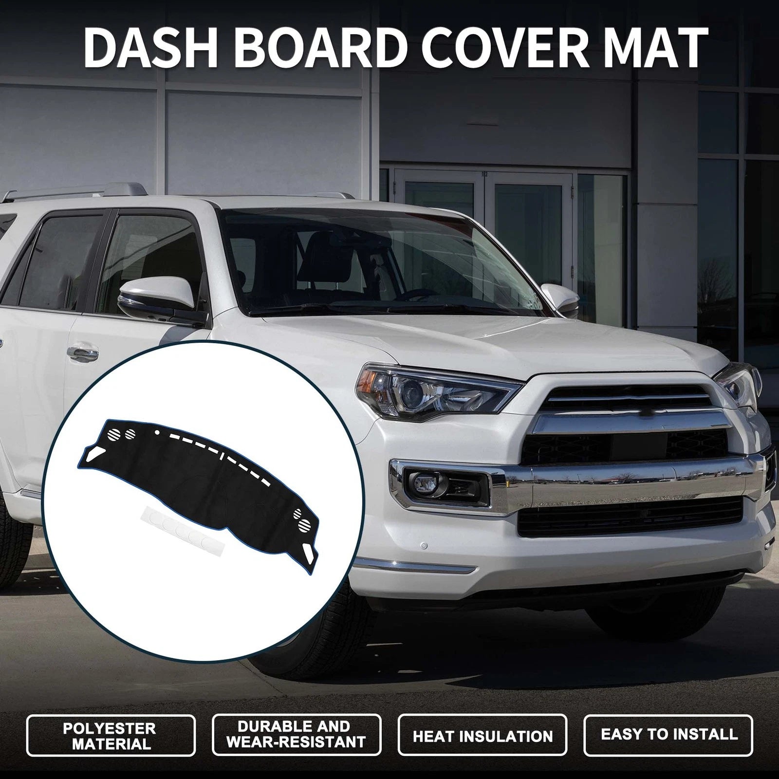 Dashboard Cover Mat for Toyota 86 (ZN6) (2012) Black Blue Sun Protector