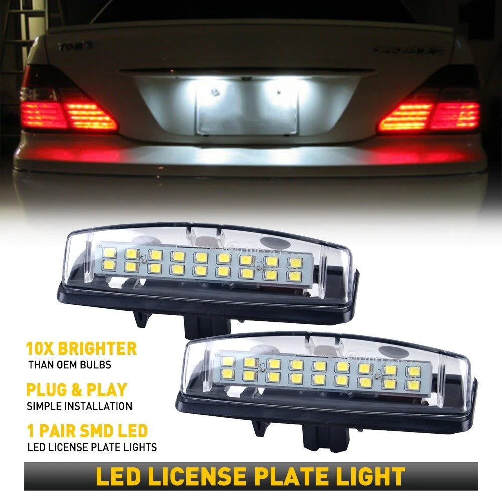 LED License Plate Lamps for Lexus IS300 (2001–2005) GS (1998–2005) RX (2004–2009) ES (2002–2006)