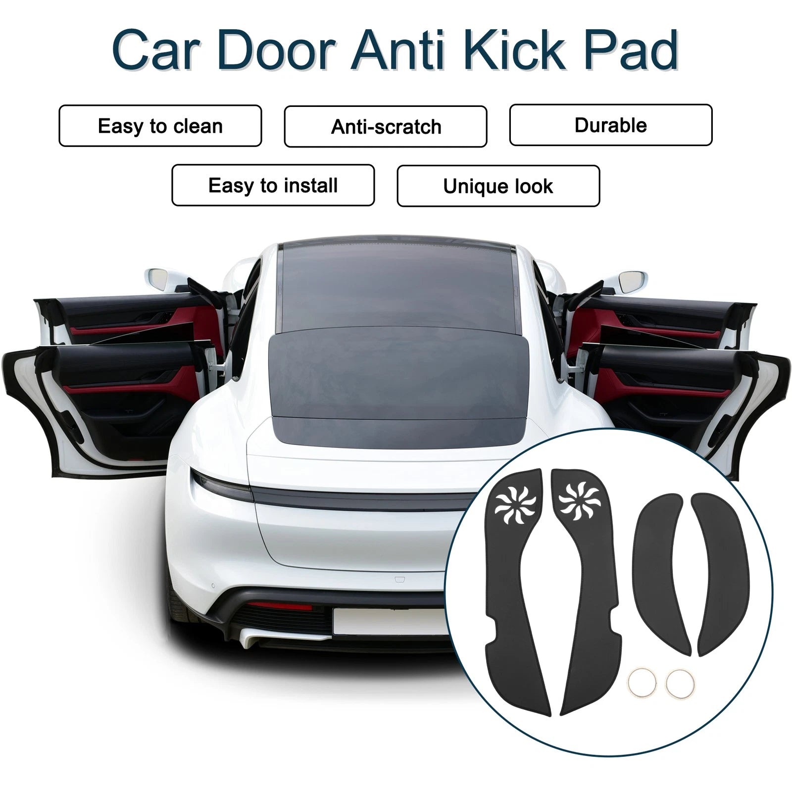 Set of 1 Car Door Anti Kick Pad Sticker Protector for Toyota Corolla (2007–2013)