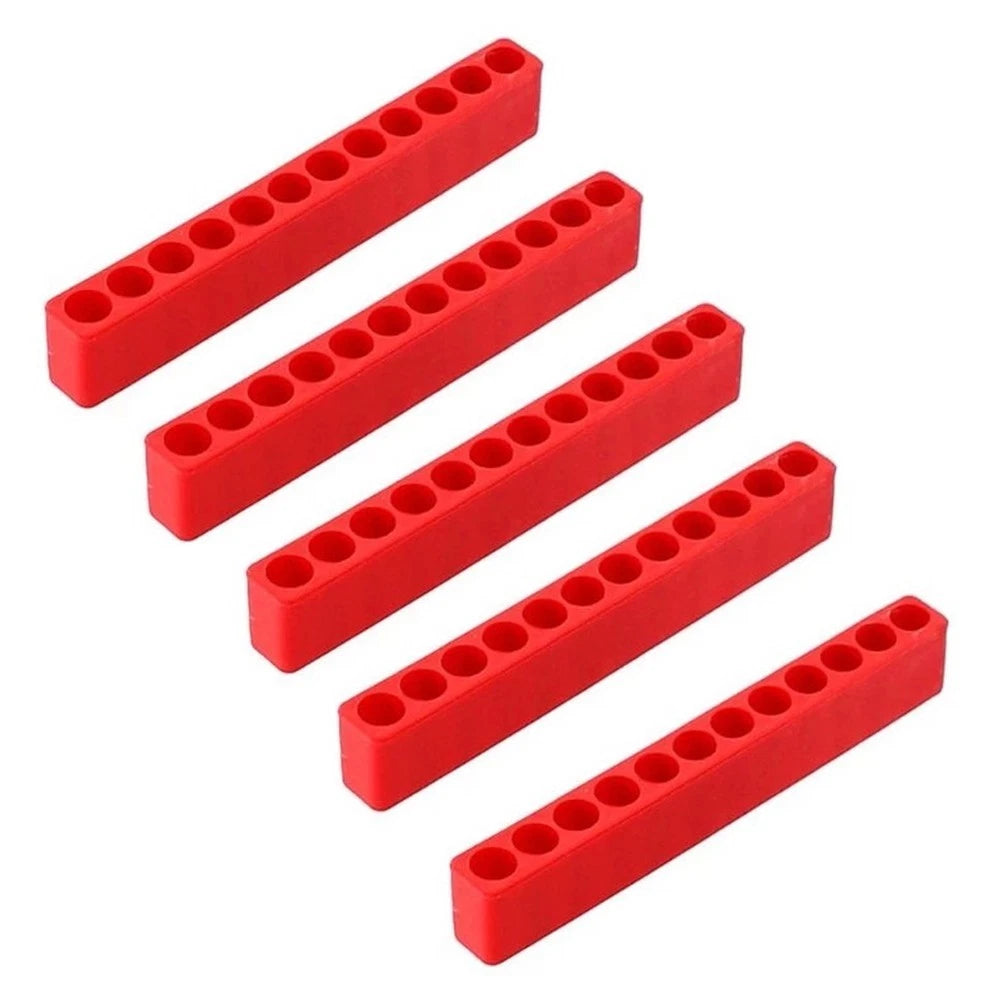 5pcs Bit Holder for Screwdriver Storage Organizer Rack (12 Hole, 14 Hex Shank)