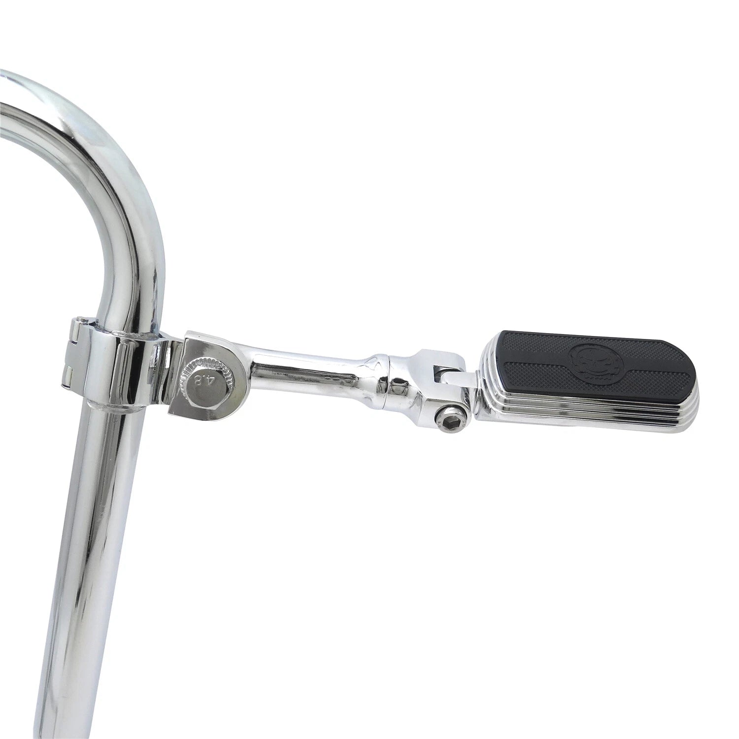 Chrome Gear Skull FootPeg with 4.5" Clamp for Harley Sportster Touring Dyna