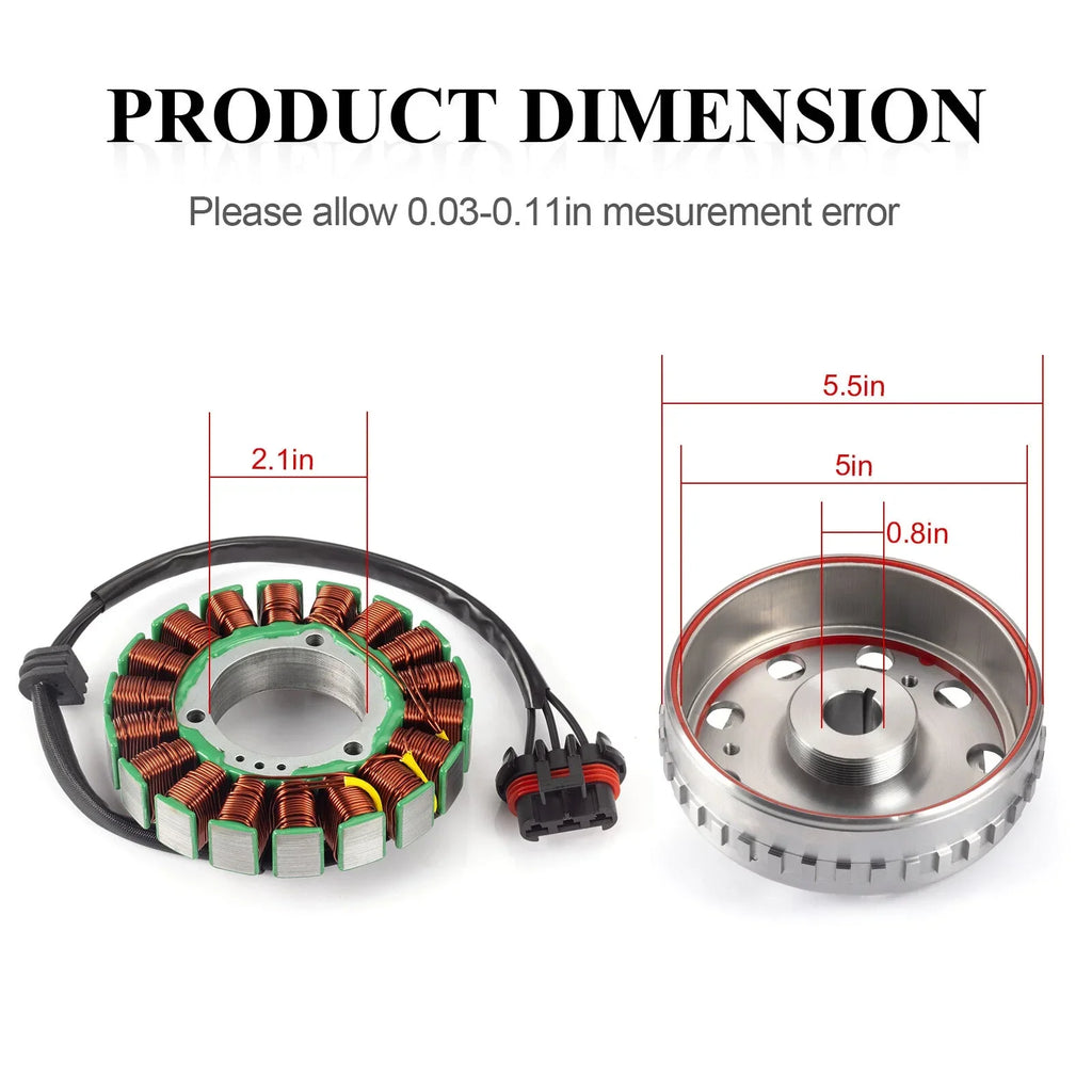 Stator + Flywheel W/ Gasket for Polaris Ranger 900 XP RZR 900/1000 (2013–2024)