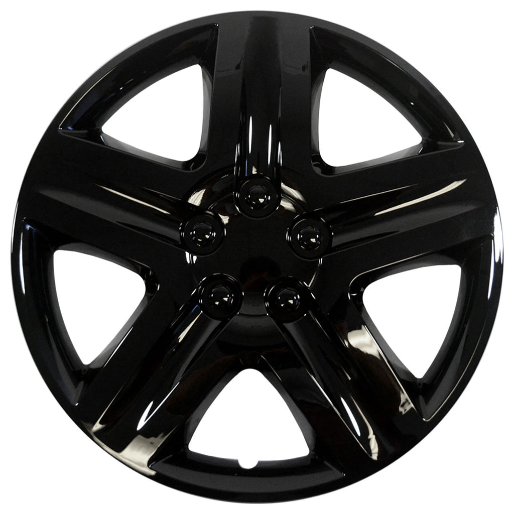 Wheel Cover Hubcaps Gloss Black 5 Spoke Set for Toyota (2007–2016)