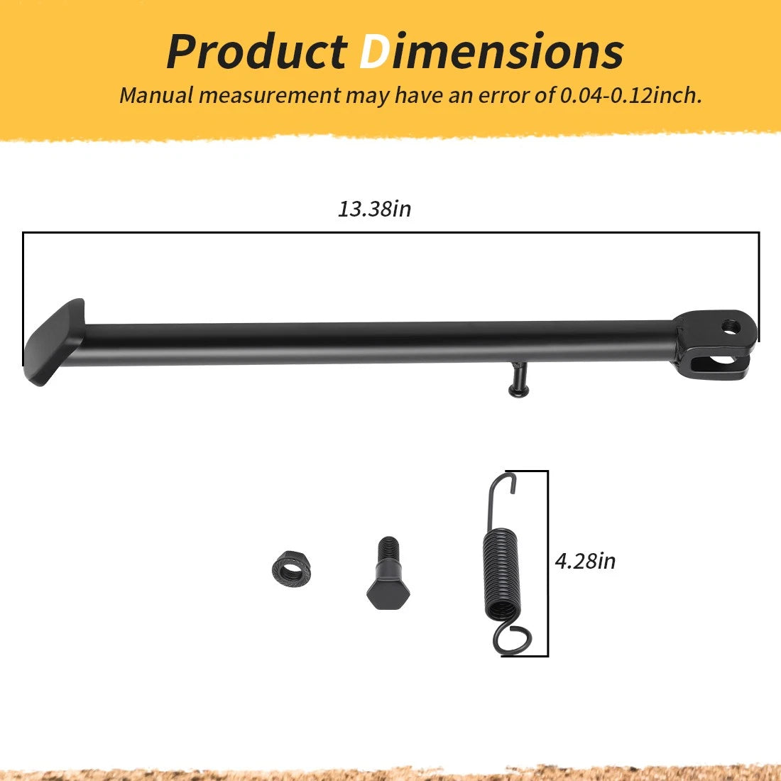 Side Stand Kickstand w/ Spring Bolt for Honda CRF100F XR100R (1985–2013) 50530-KSJ-670
