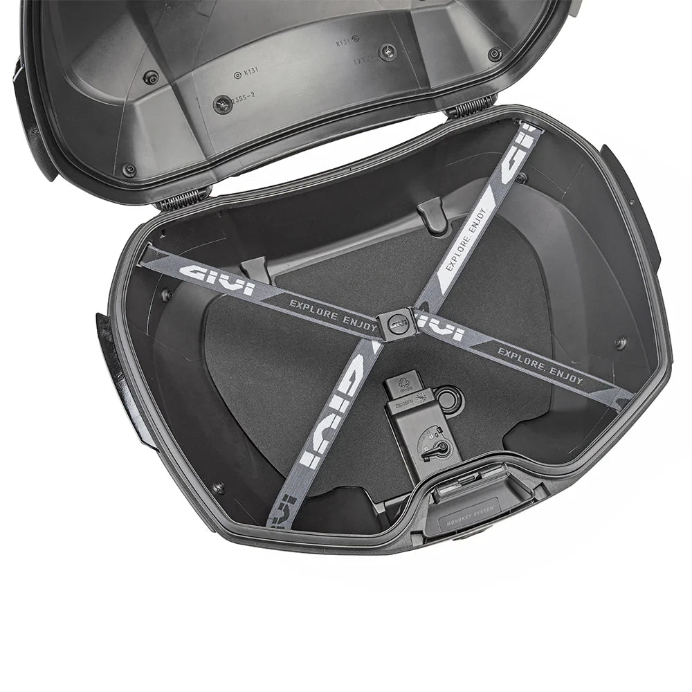 V49n Air Monokey Top Case 49L for Motorcycle (Black/Silver)