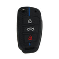 Silicone Car Key Case for Audi A1, A3 (8P, 8V, S3) - Black Blue