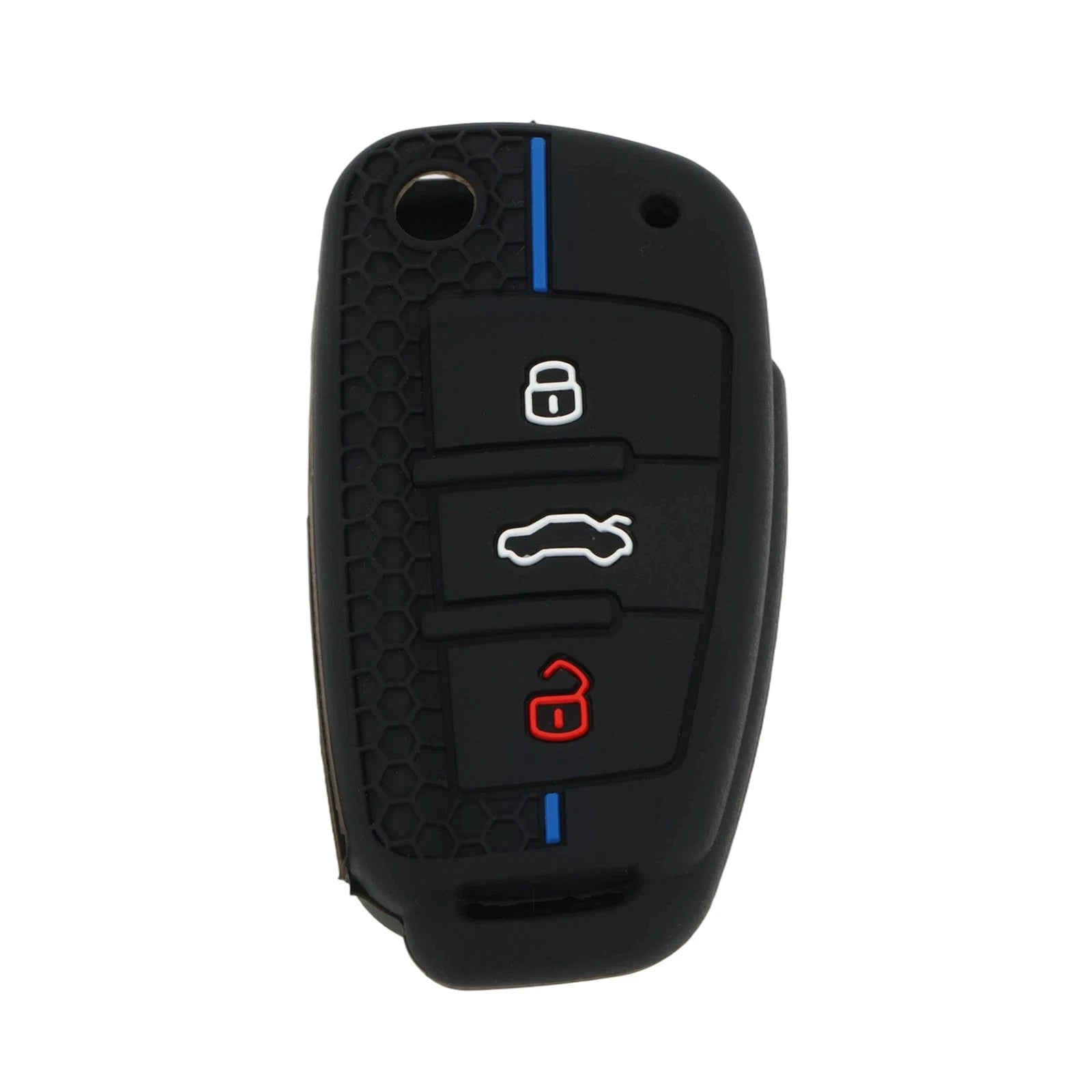 Silicone Car Key Case for Audi A1, A3 (8P, 8V, S3) - Black Blue