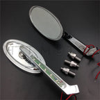 LED Turn Signal Oval Mirrors for Suzuki GSXR600 750 1000 1100 (All Years)