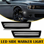 2X Smoke Side Marker Lights for Dodge Challenger (2008–2014) LED