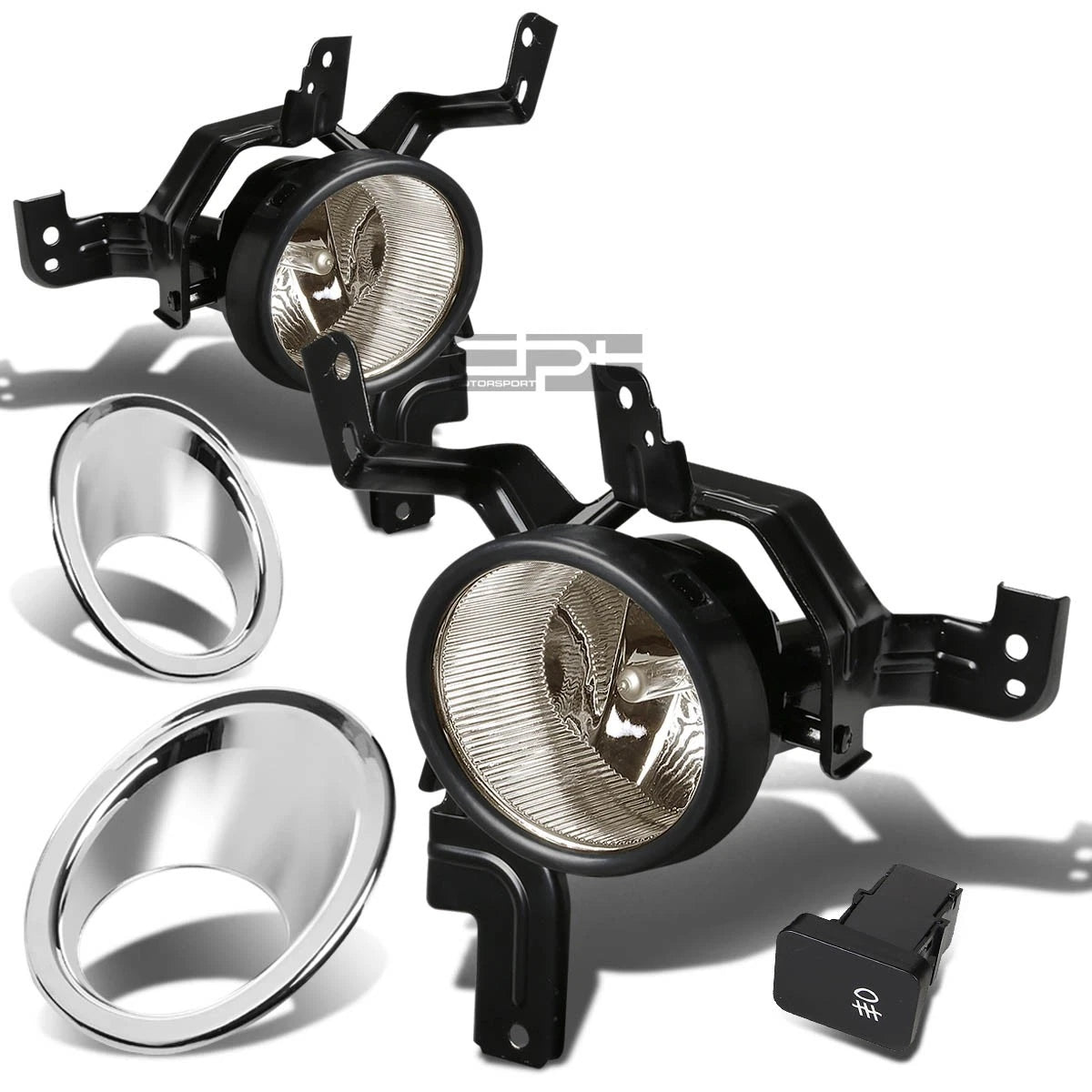 Fog Light Lamp Set for Honda CR-V (2007–2009) - Smoked Lens, Switch, Chrome Bezel