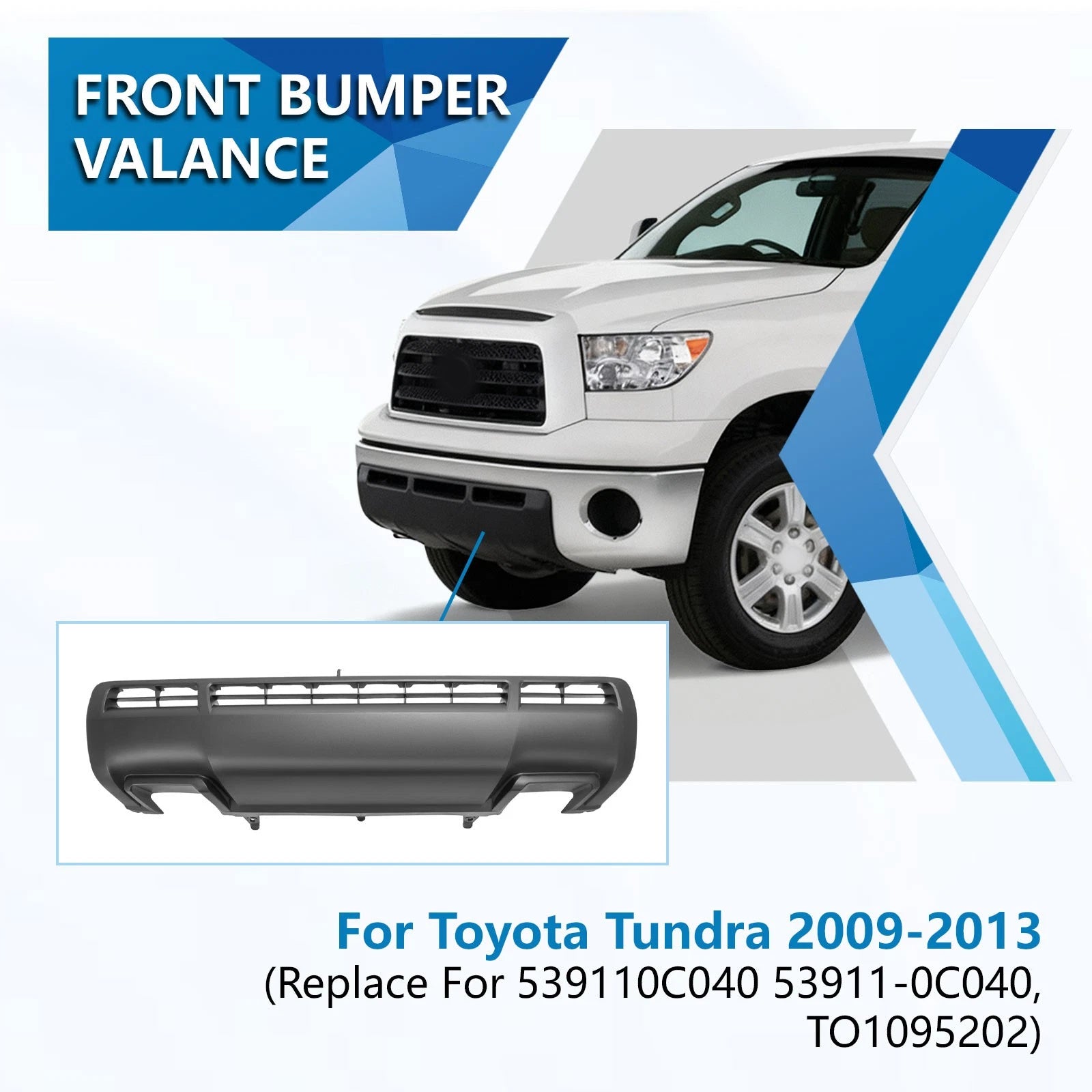 Front Lower Bumper Valance Cover for Toyota Tundra (2009–2013)