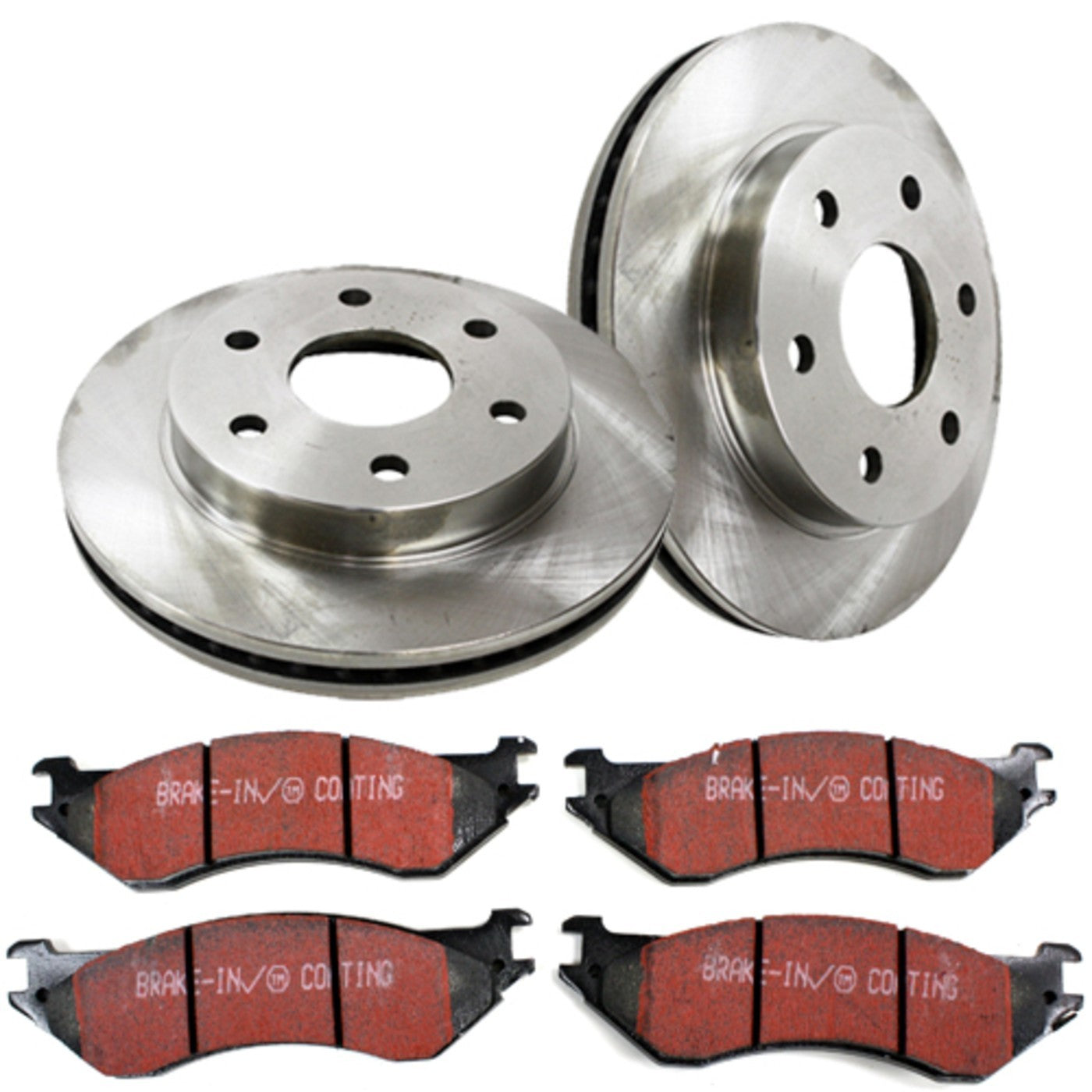 Set of 2 Brake Disc and Pad Kits for Ford F150 F250
