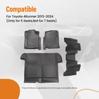 Car Carpet Floor Mats & Trunk Liner for Toyota 4Runner (2013–2024) Anti-Slip