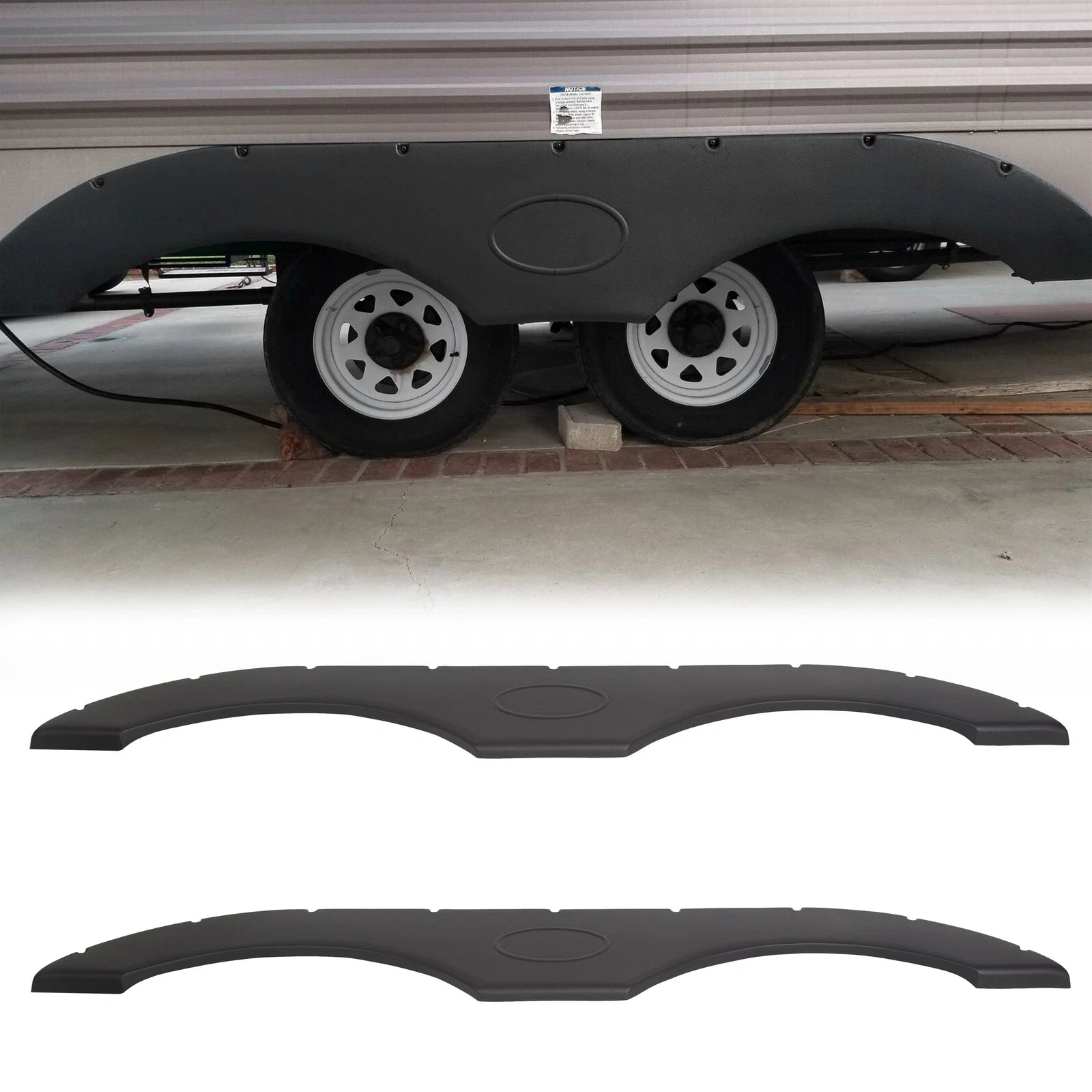 Tandem Trailer Fender Skirt for RVs, Campers, Trailers (UV-Protected)