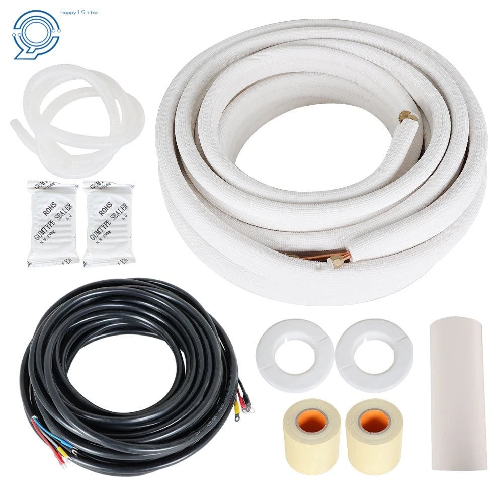 50 Ft Mini Split Line Set 1/4"-3/8" for Mini Split Heat Pump Systems