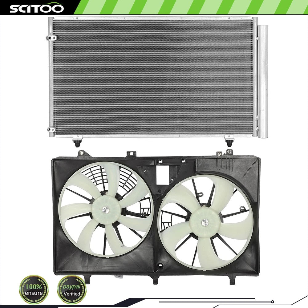 AC Condenser and Cooling Fan Assembly Kit for Toyota Sienna (2011–2015)
