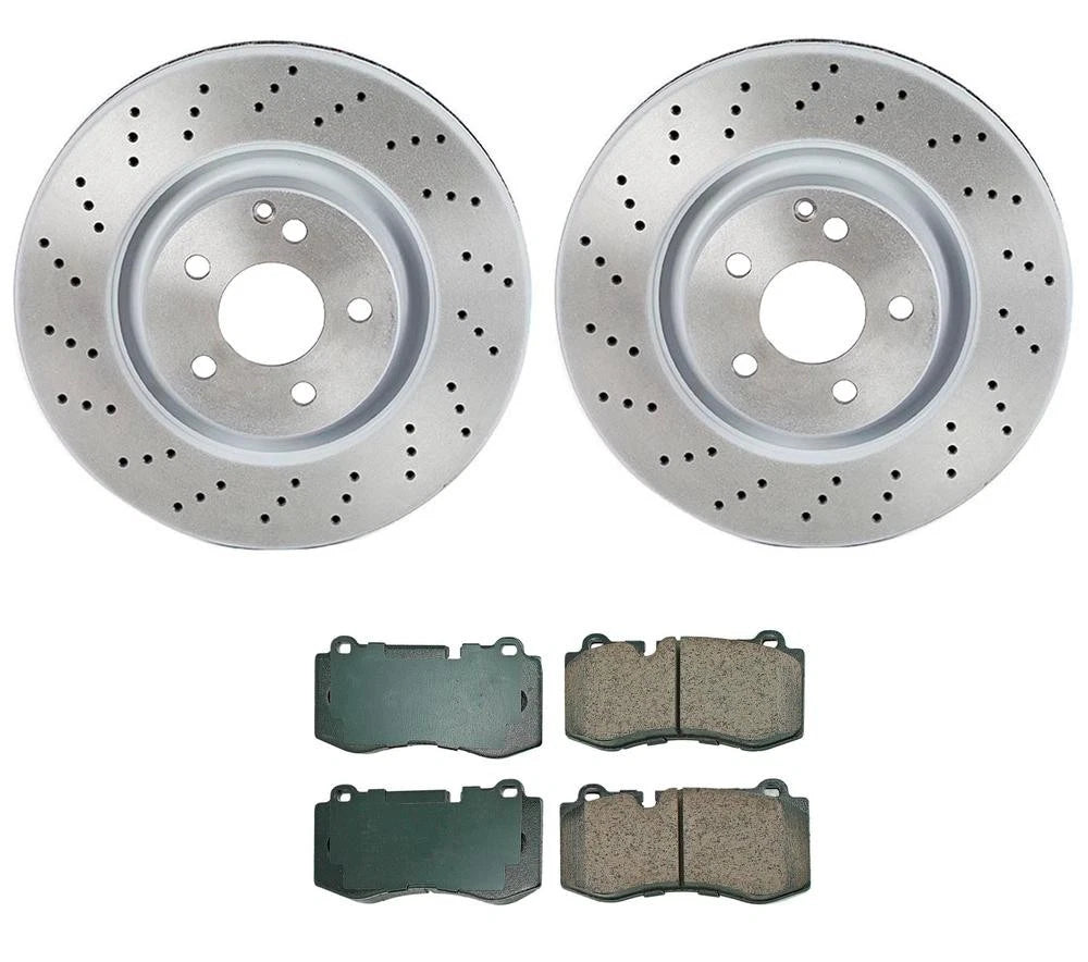 Front Brake Kit Euro Pads & Disc Rotors for MB C216 CL550 W221 S400 S550