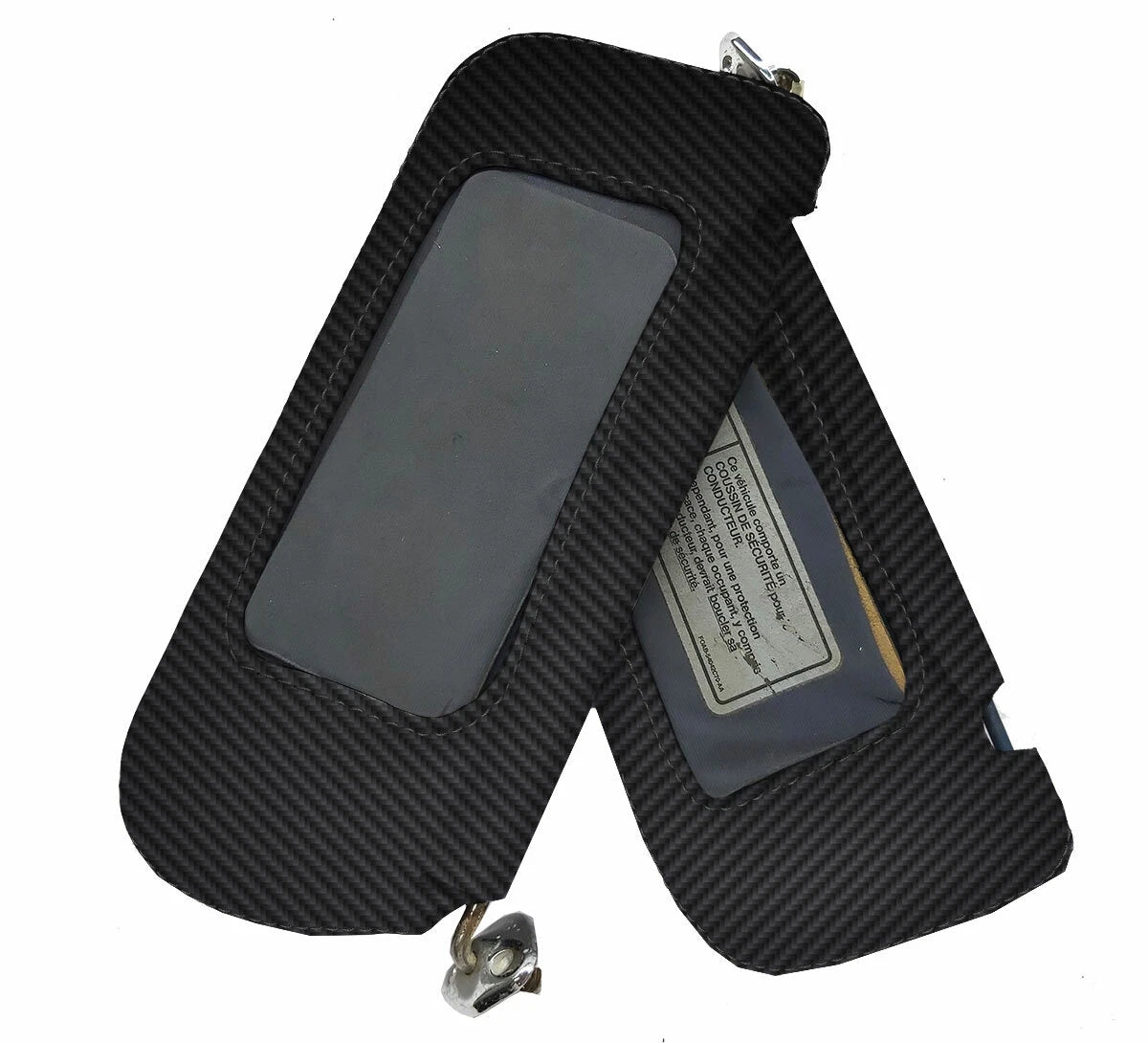 Carbon Fiber Sunvisors Cover for Ford Mustang (1987–1993) Black