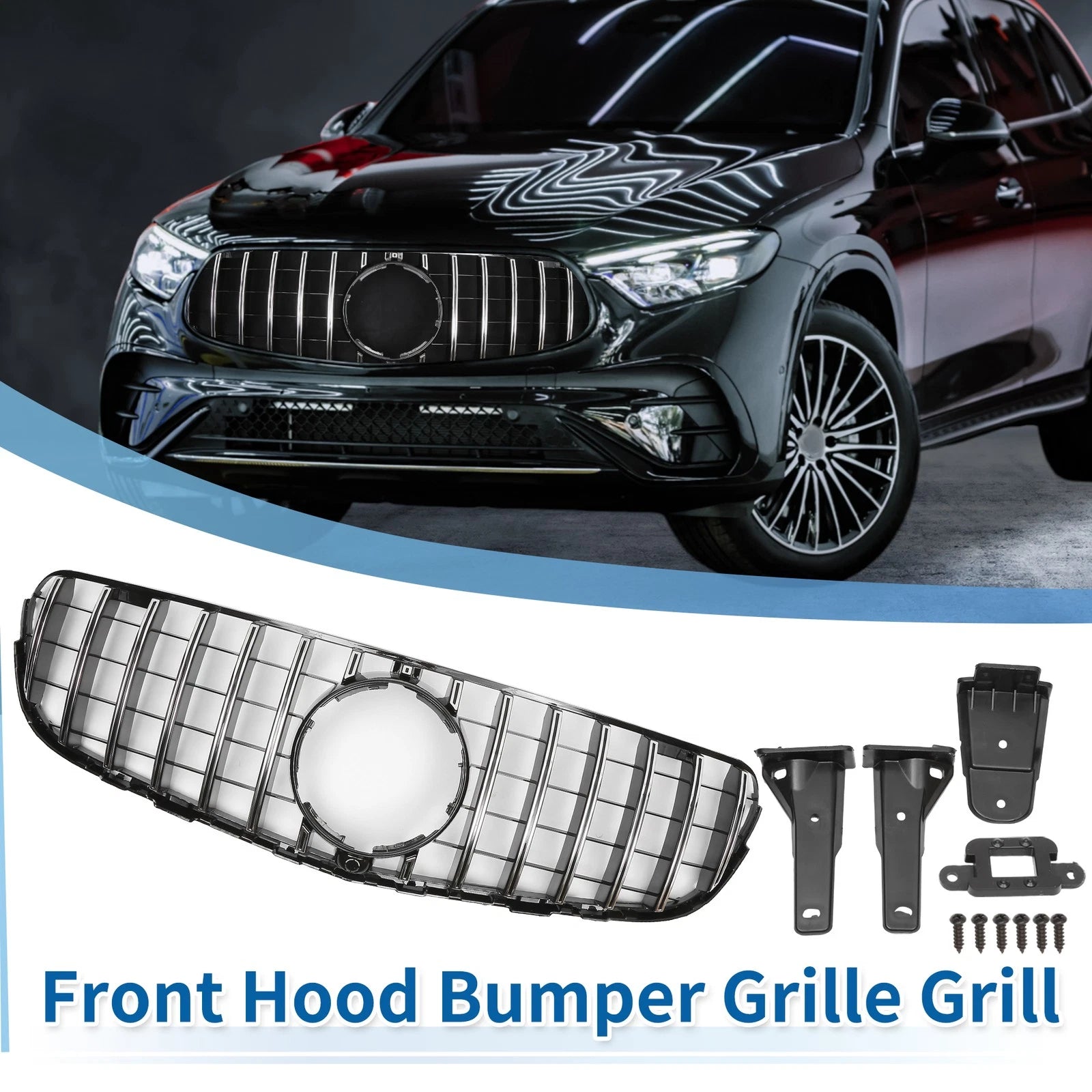 Front Upper Bumper Grille for Mercedes-Benz GLC250 (2016–2020)