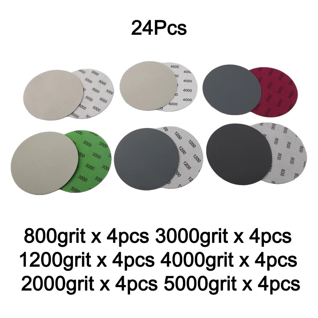 24pcs Wet Dry Sandpaper Discs for Automotive Applications