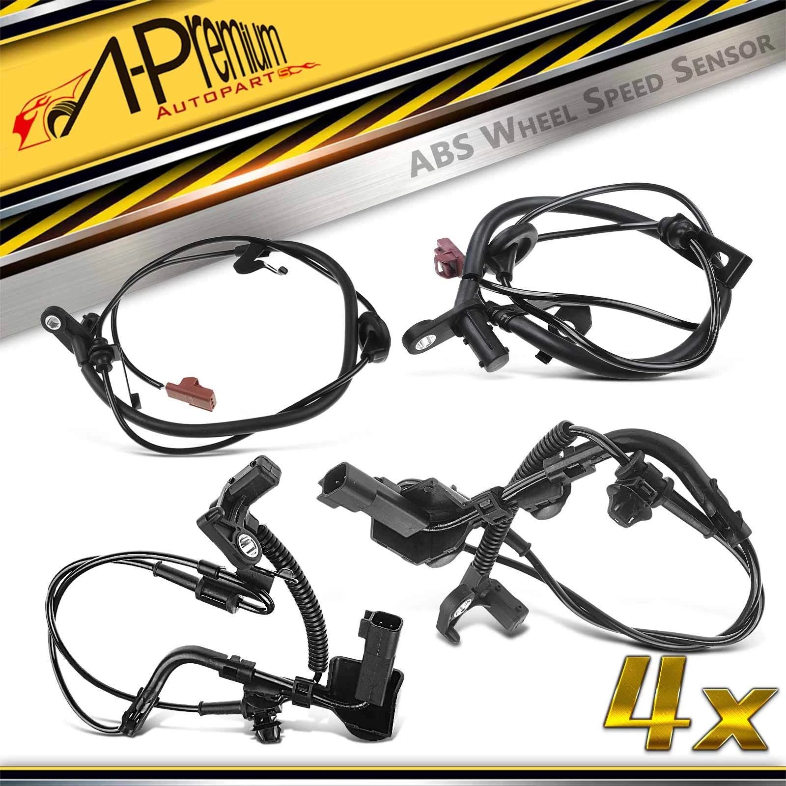 Set of 4 ABS Wheel Speed Sensors for Ford Fusion Mercury Lincoln