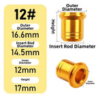 Gold Finish Reel Seat End Cap for Fishing Rod (DIY Assembly)