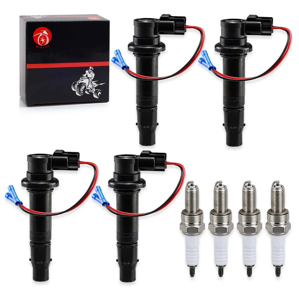 4x Ignition Coil & Plug w/Spark Plug for Yamaha YZF-R1 (2002–2006)