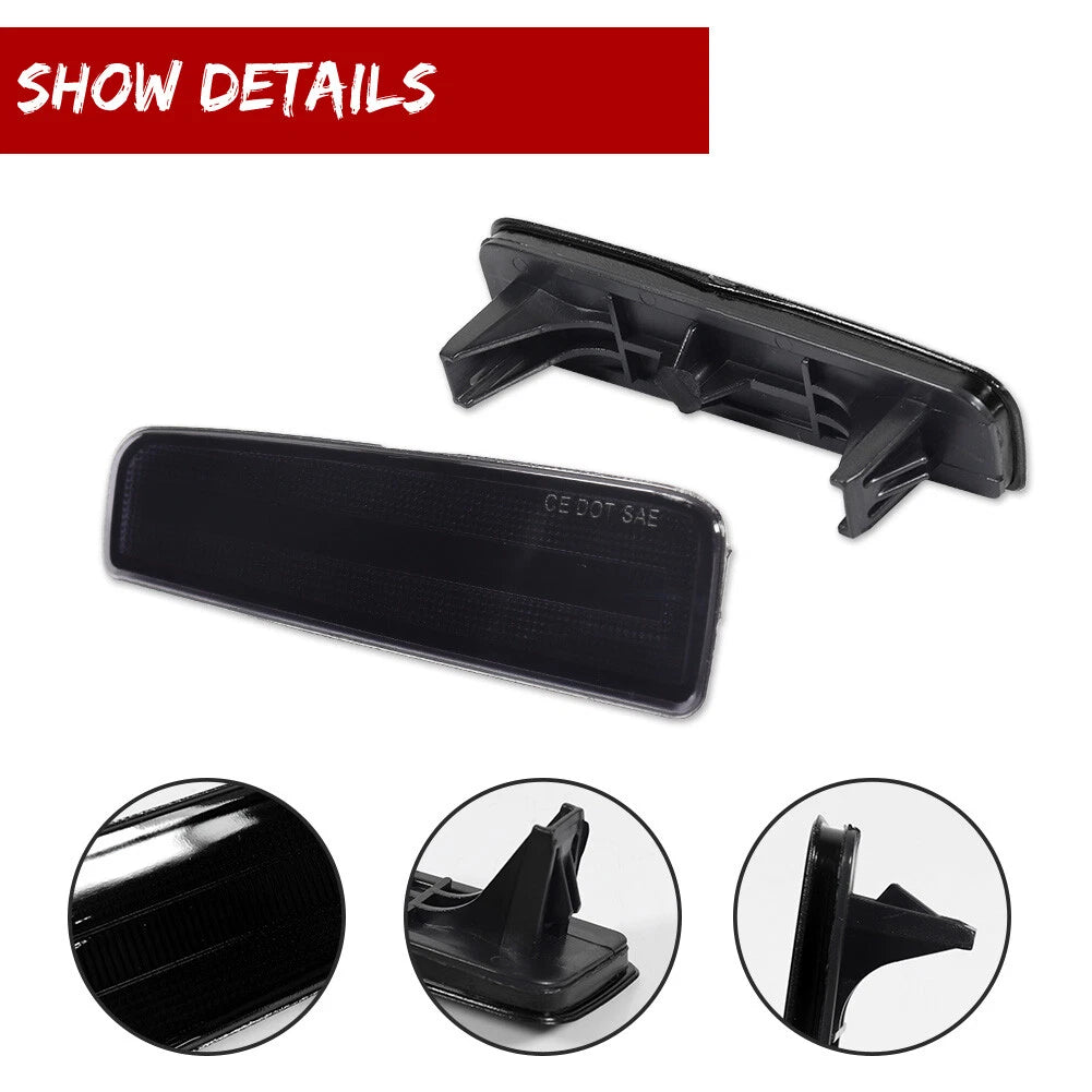 Set of 2 Smoke Lens Bumper Reflector Lamps for Honda Accord Coupe (2013–2015)