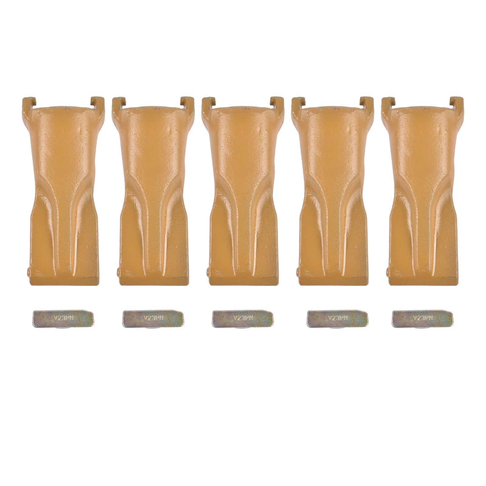 5 Pieces Bucket Teeth with Flex Pins for Crawler Tractor (YYYY–YYYY)