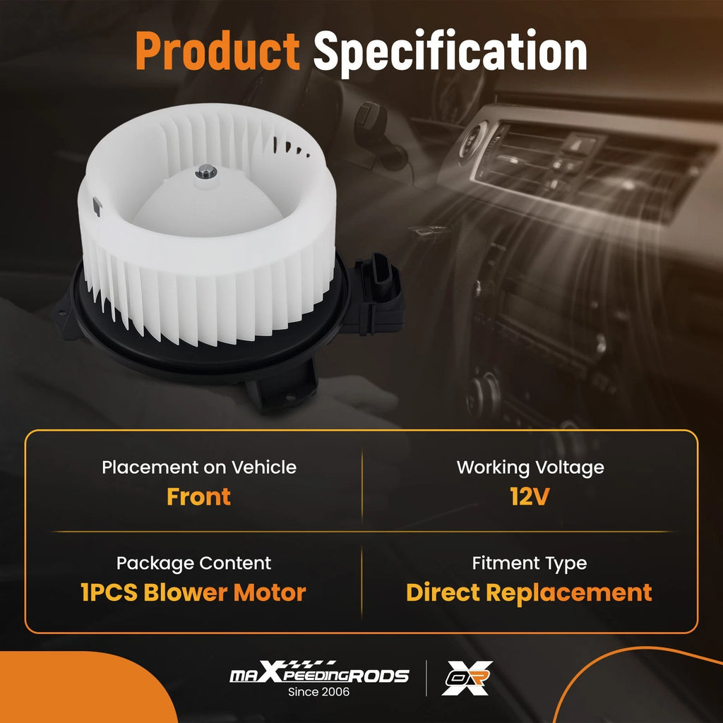 Heater A/C Blower Motor with Fan for Scion xD Toyota Yaris (2008–2010)