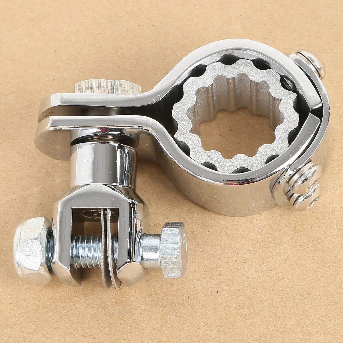 Set of 2 Chrome Foot Pegs Clamps for Honda GoldWing GL1800 (2001–2011)