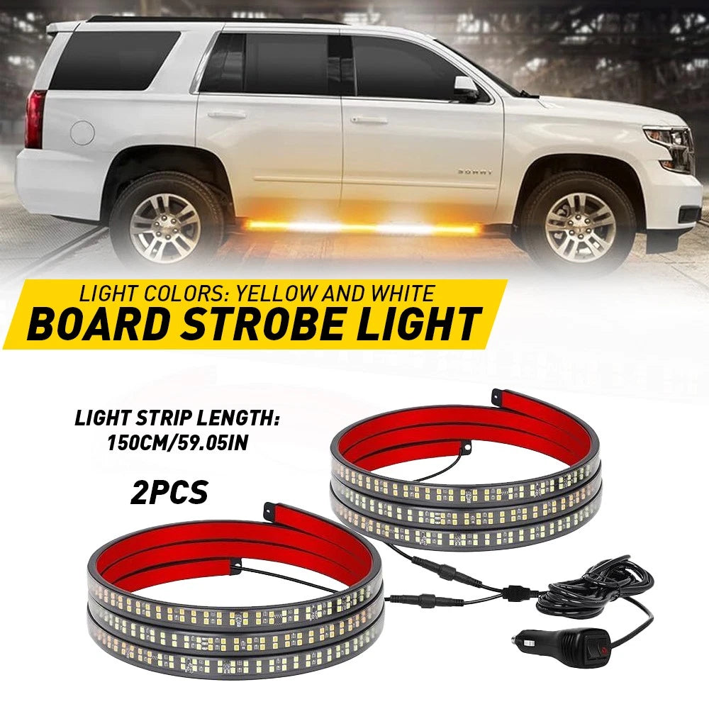 Set of 2 Emergency Strobe Lights for Truck Tailgate (60")