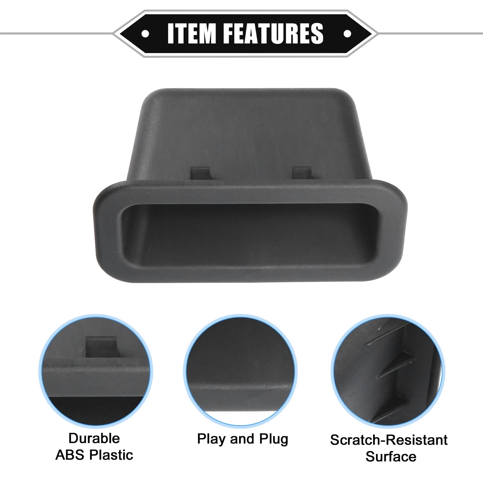 Rear Trunk Lid Handle Cover for Mazda 3 (2004–2018) Black Trim