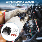 3 Pin Wiper Spray Washer Connector Plug for Toyota Lexus (No. 9098010981)
