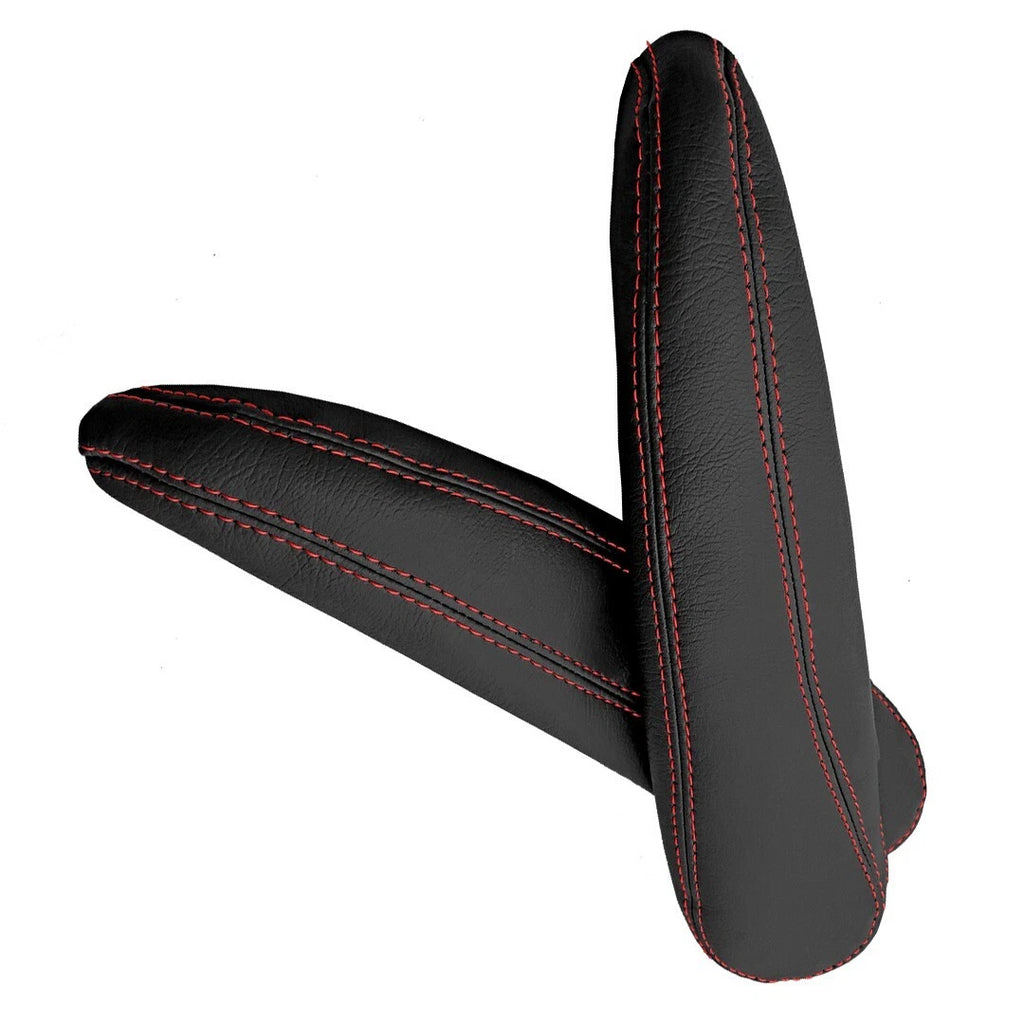 Seat Armrest Cover for Chrysler Pacifica (2017–2020) Red Stitch PVC Leather