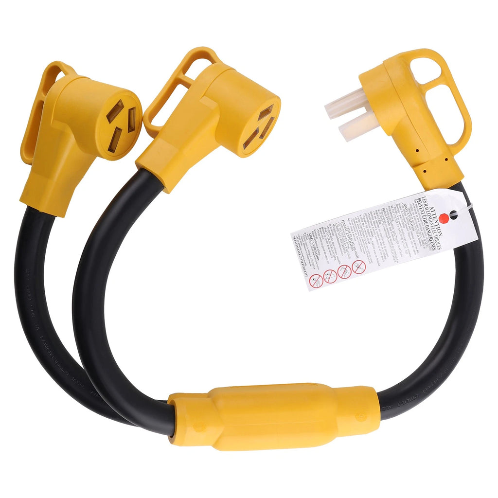 10-50P Male to NEMA 10-50R Female Power Cord Adapter for EV Charger (3 Feet)