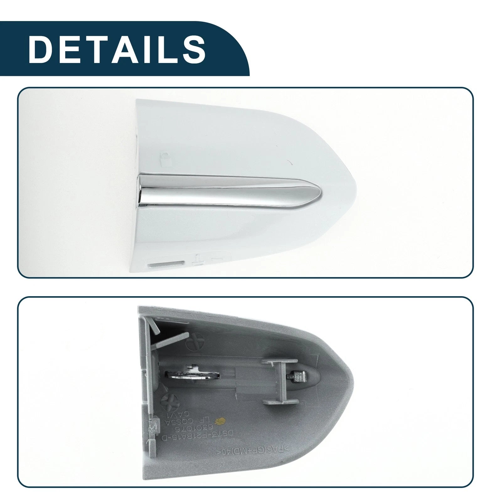 Front Left Door Handle Cover Trim for Ford Mondeo Edge Taurus (2013–2020) White