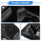 1 Pc Engine Oil Pan No.1210165010 for Toyota Hilux (1988–1997) Steel Black
