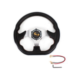 12.5" Blue D Shape Racing Steering Wheel with Quick Release Adapter