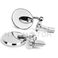3" Round Handle Bar End Rear View Side Mirrors for Motorcycle (Street Bikes)