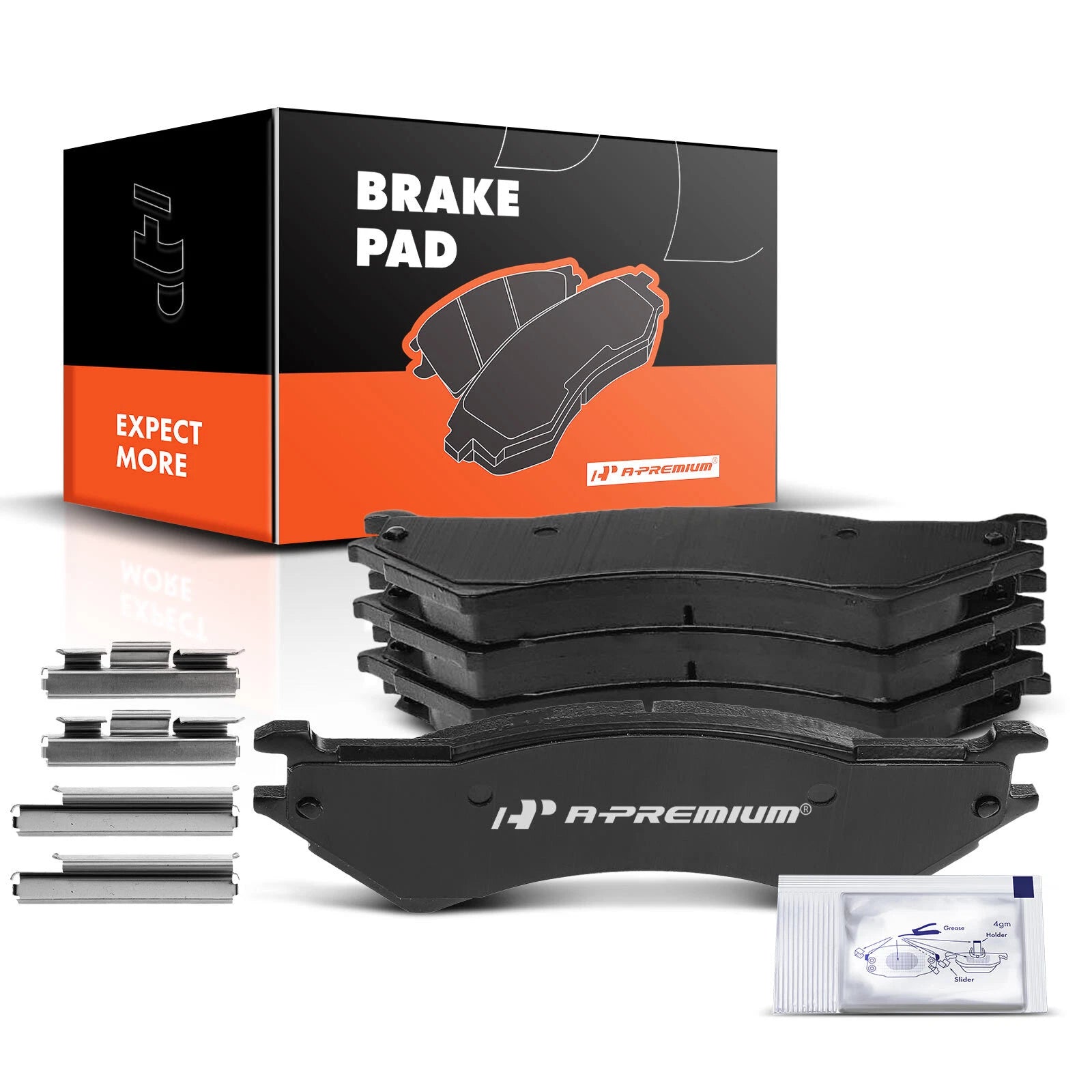 Set of 4 Rear Ceramic Brake Pads for Ford E-250 E-350