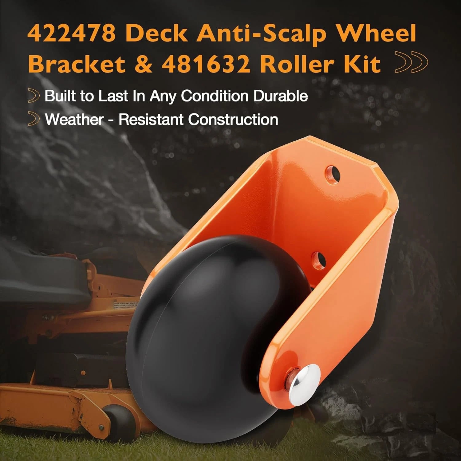 2X Deck Anti Scalp Wheel Rollers & Brackets for Scag Mower (42"–61")