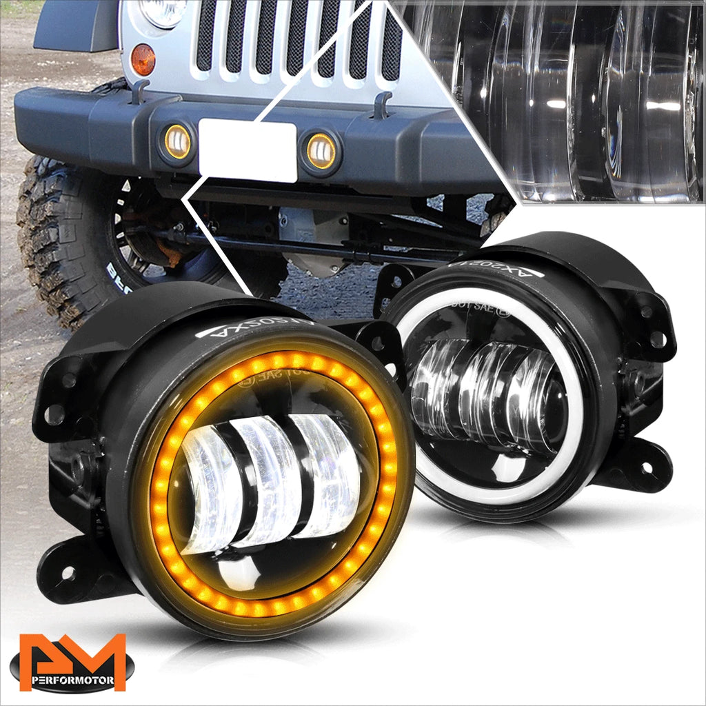 Amber LED Halo Fog Light Lamp for Wrangler (2007–2017) & Journey (2010–2019)