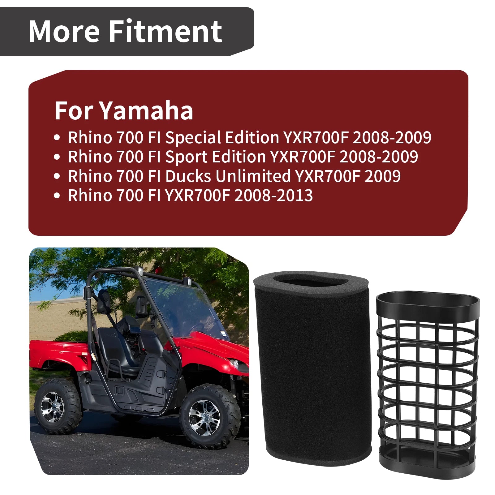 Air Filter & Cage Guide Holder for Yamaha Rhino 700 FI (2008–2013)