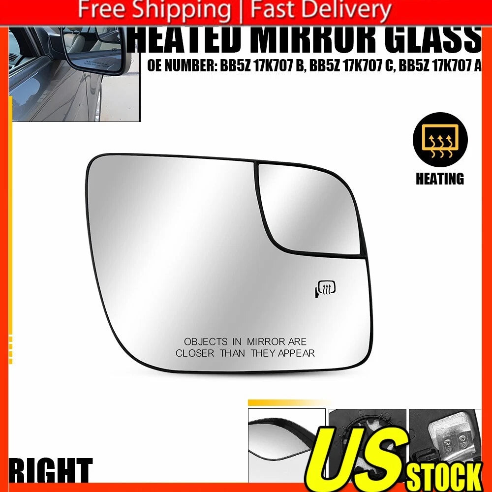 Right Side Heated Mirror Glass for Ford Explorer (2011â2019)
