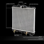 Aluminum Core Replacement Radiator for Honda Civic (1992–2000) DPI-1290