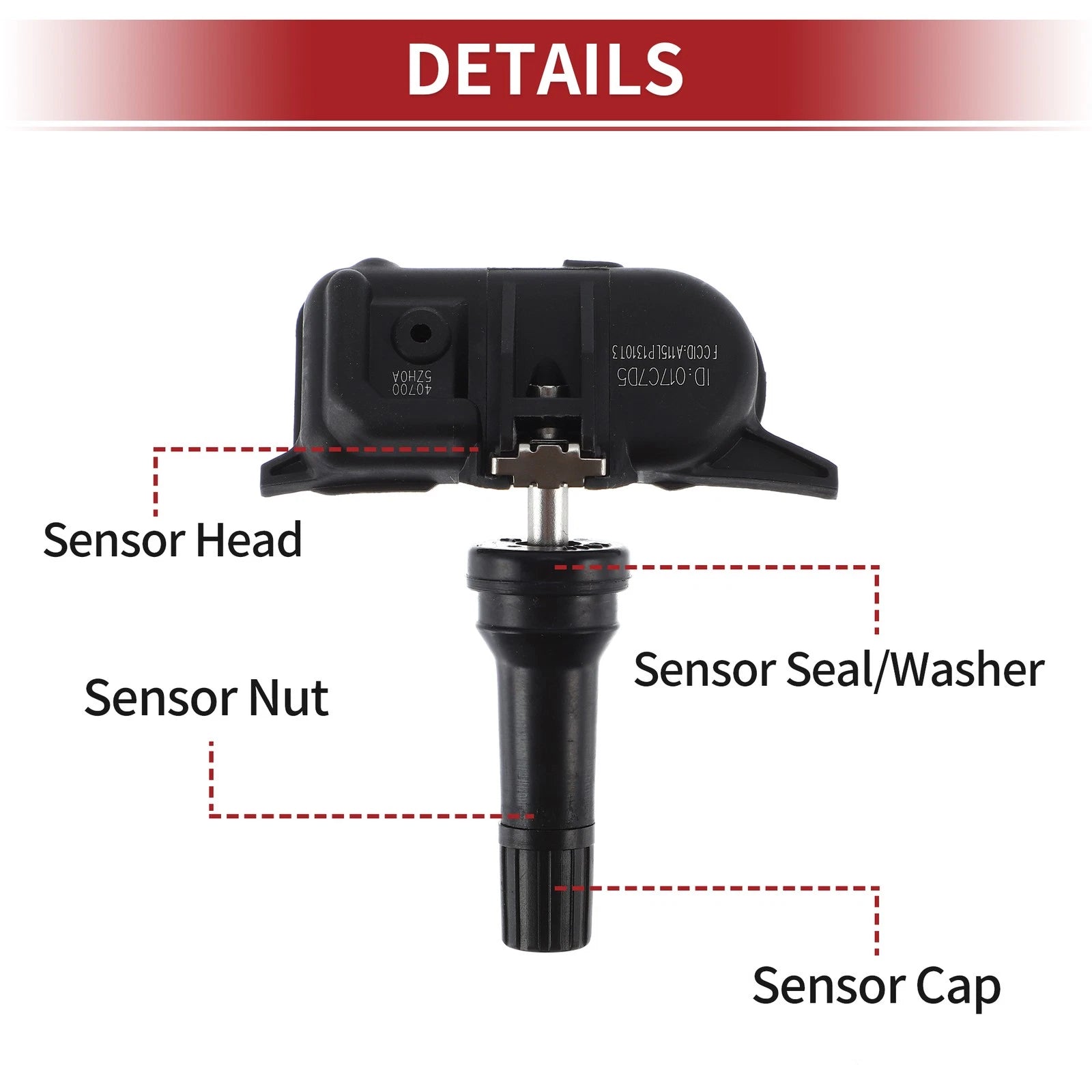 Tire Pressure Sensor for Nissan Versa (2020–2021) 433MHz No.407005ZH0A